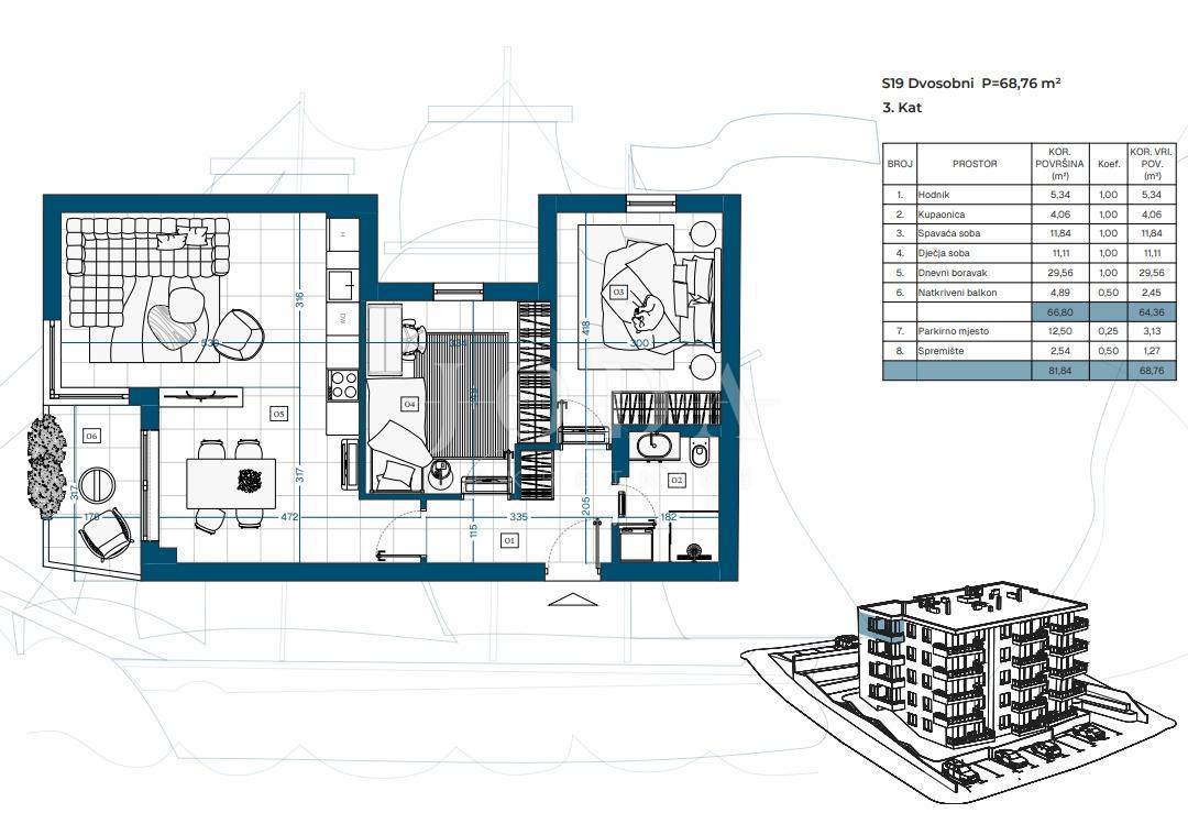 Flat For sale - PRIMORSKO-GORANSKA NOVI VINODOLSKI
