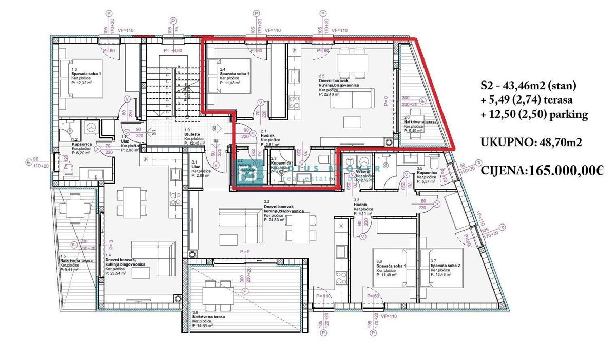 Flat For sale - ŠIBENSKO-KNINSKA VODICE