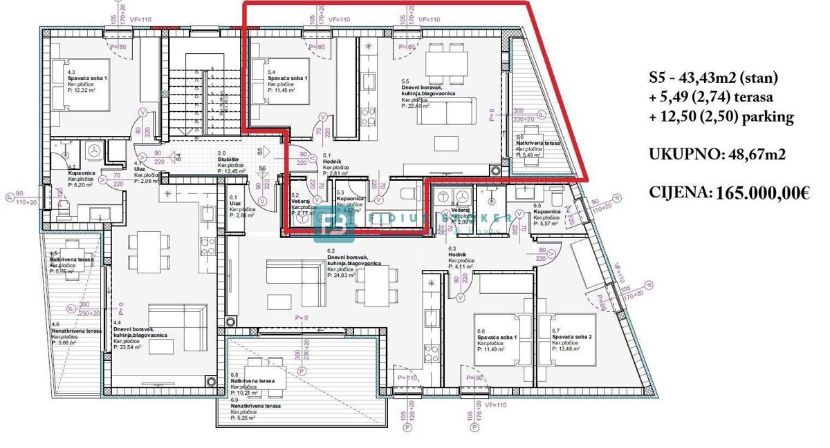 Flat For sale - ŠIBENSKO-KNINSKA VODICE