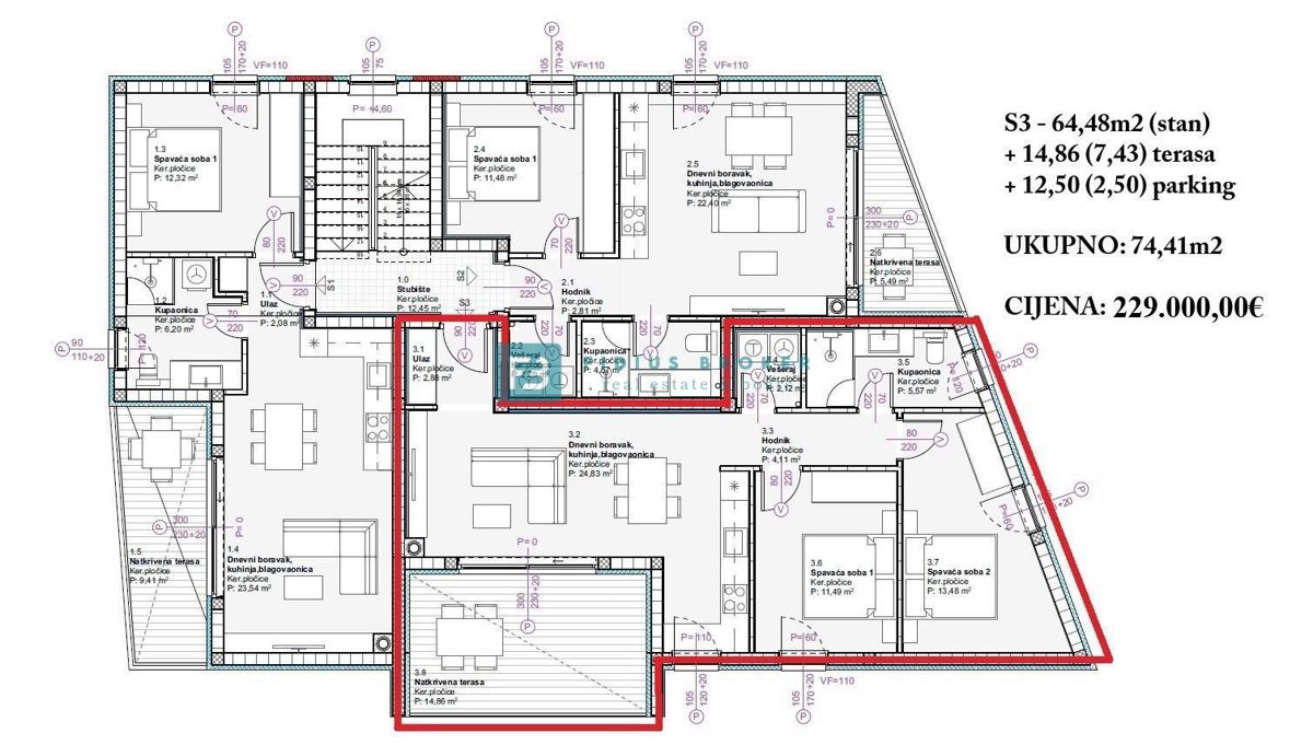 Flat For sale - ŠIBENSKO-KNINSKA VODICE