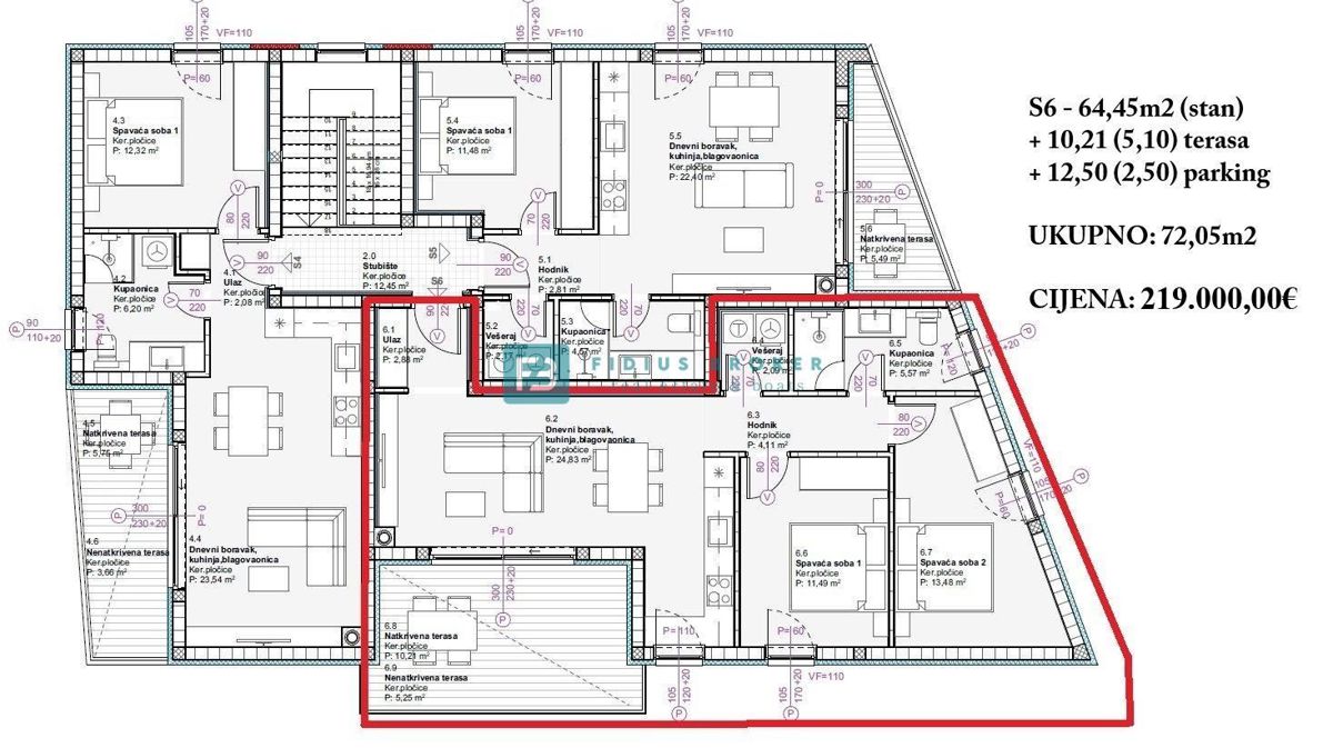 Flat For sale - ŠIBENSKO-KNINSKA VODICE
