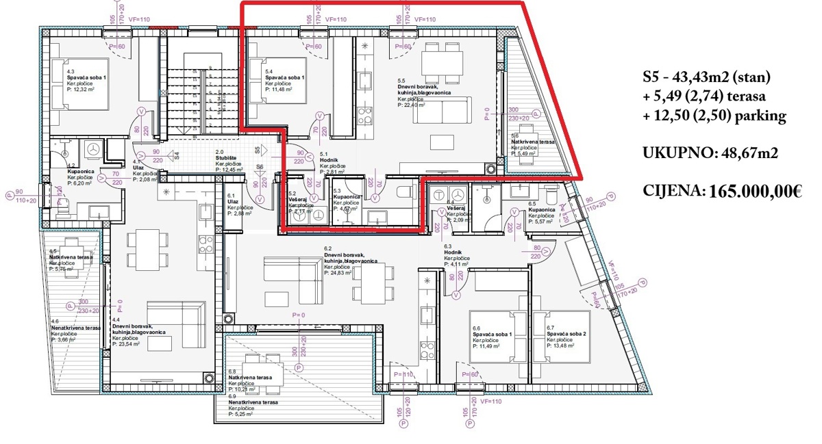 Flat For sale - ŠIBENSKO-KNINSKA VODICE
