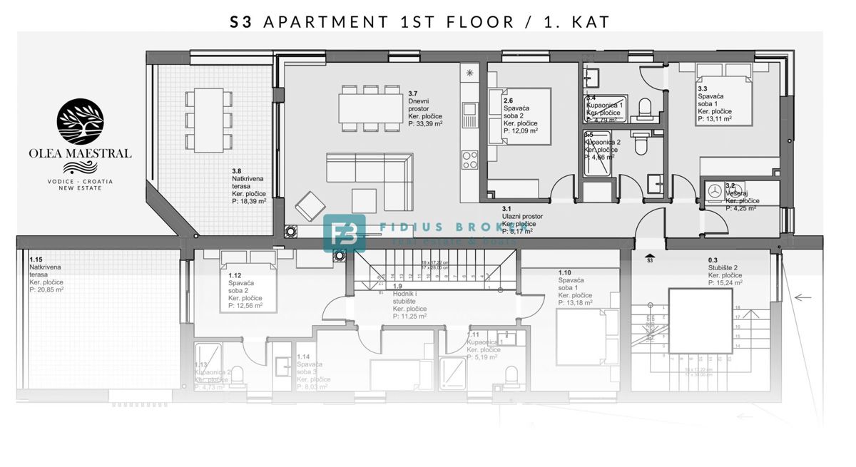 Flat For sale - ŠIBENSKO-KNINSKA VODICE