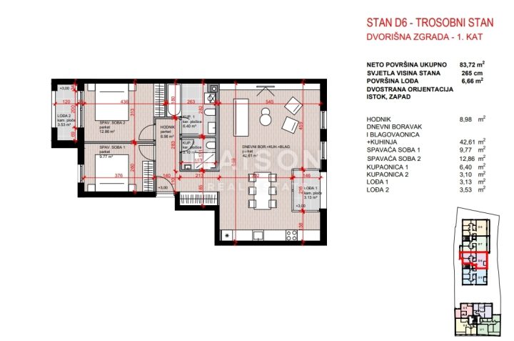 Mieszkanie na sprzedaż 86 m² – Zagreb