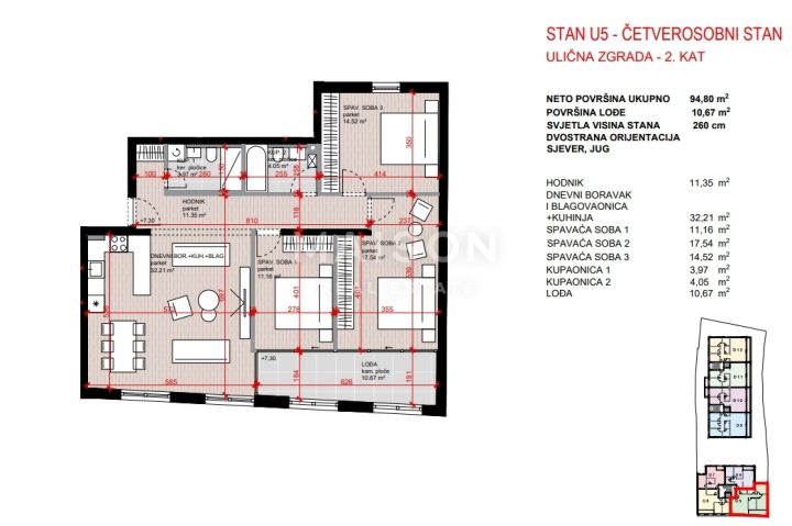 Apartmán na prodej 102 m² – Zagreb