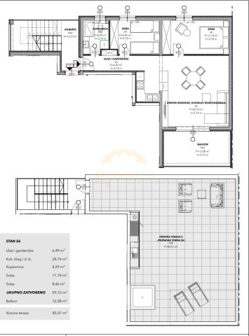 Apartmán Na prodej - Splitsko-dalmatinska Saldun - foto 4/5