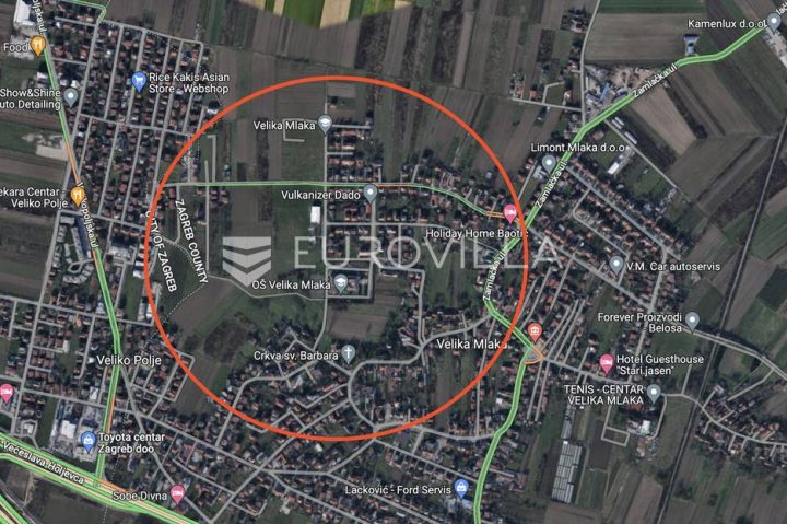 Działka na sprzedaż 2546 m² – Velika Mlaka
