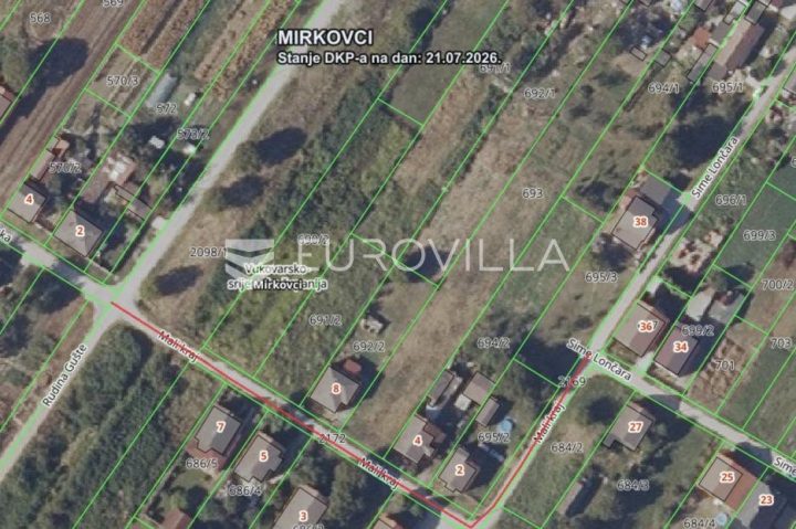 Terrain à vendre 817 m² – Mirkovci