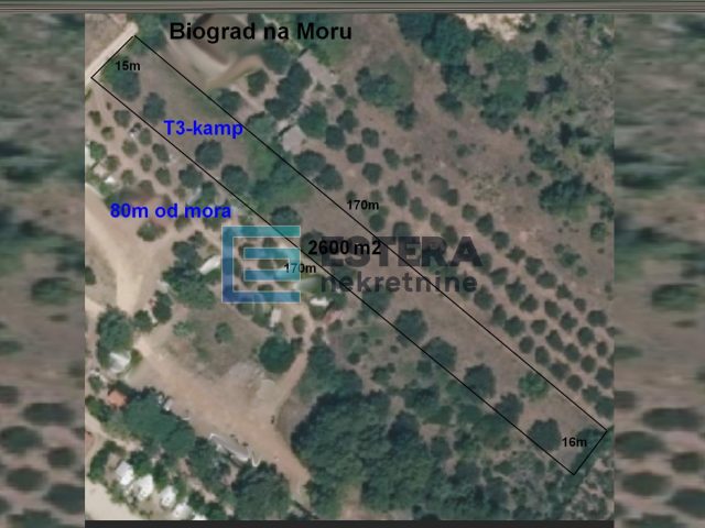 Pozemek na prodej 2600 m² – Biograd Na Moru