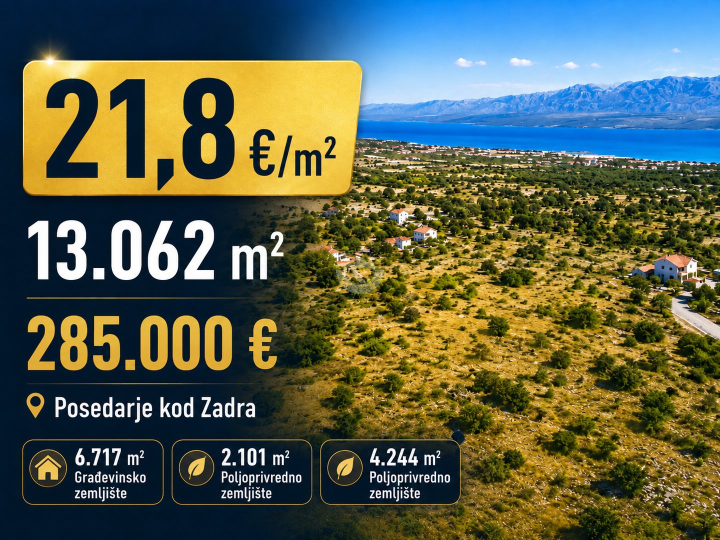 Land For sale - Zadarska Posedarje - foto 1/1