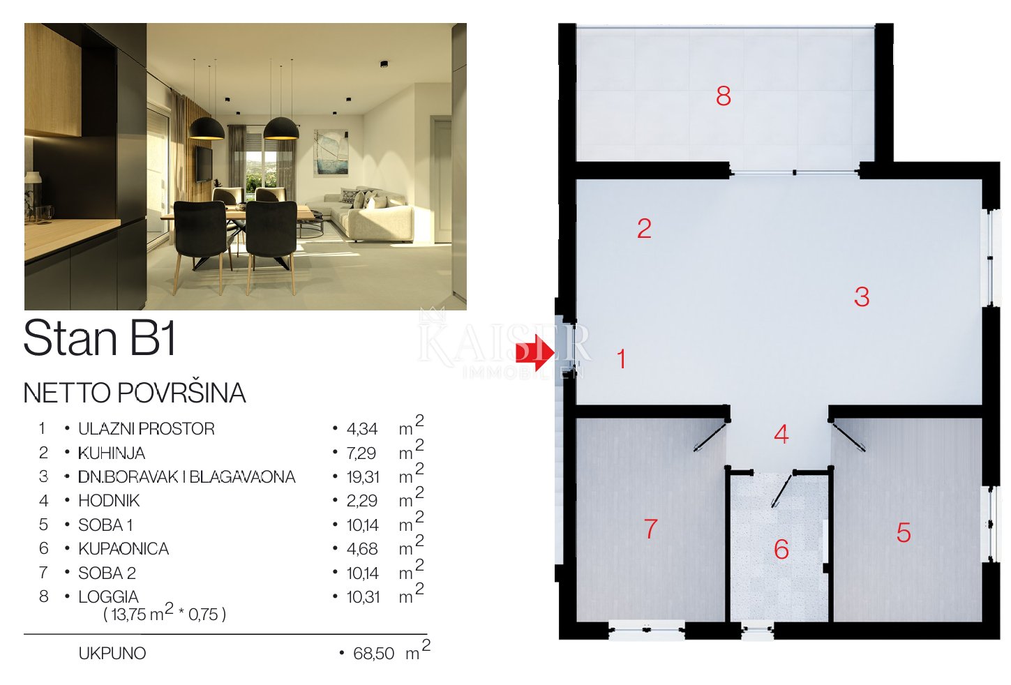 Apartment Zu verkaufen - Šibensko-kninska Rogoznica