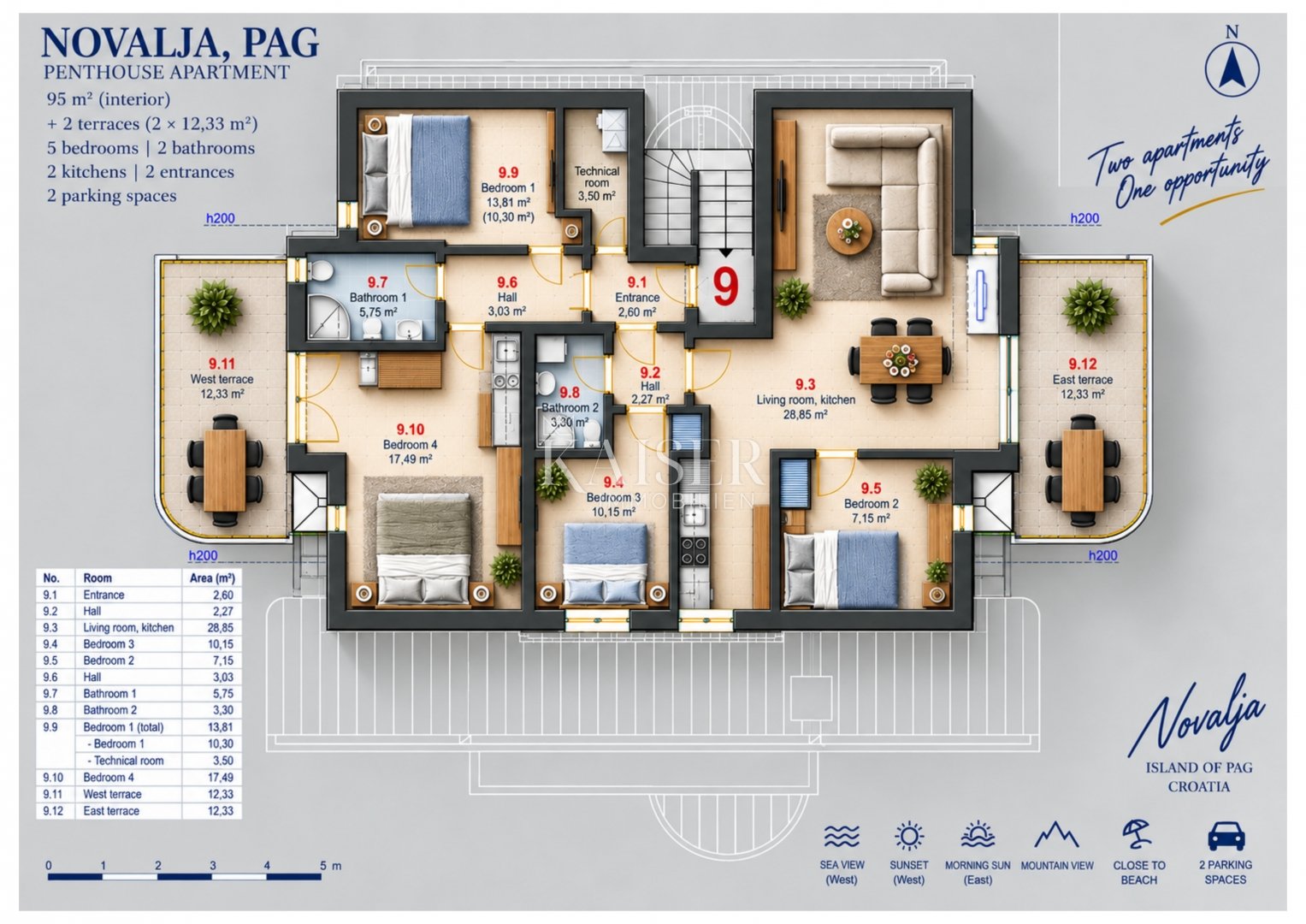 Apartma Naprodaj - Ličko-senjska Novalja