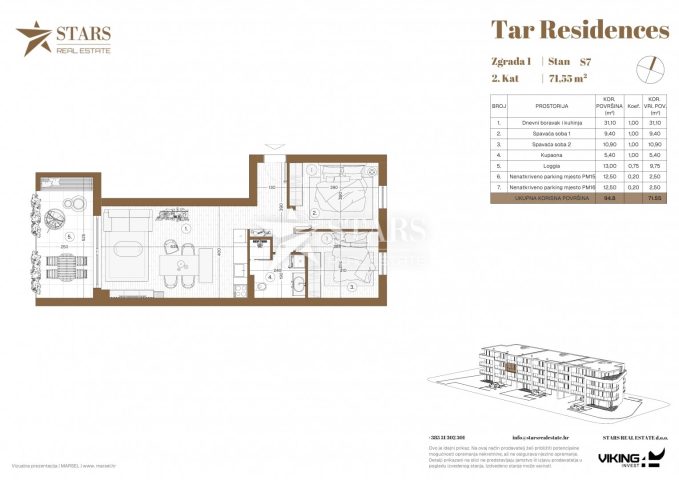 Apartment zu verkaufen 71 m² – Tar-Vabriga