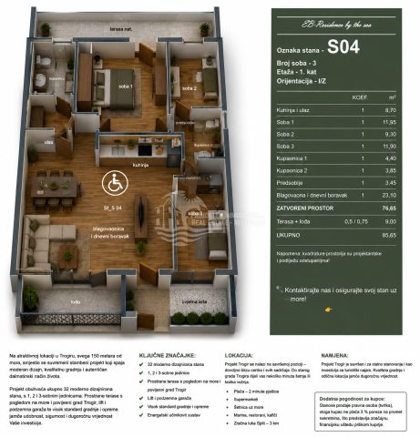 Apartment Zu verkaufen - Splitsko-dalmatinska Trogir - foto 4/15