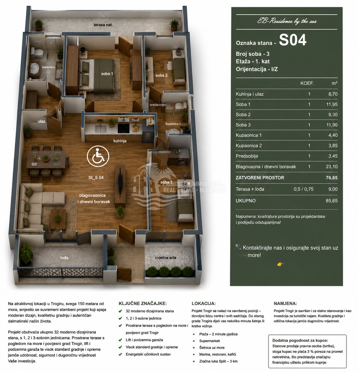 Apartment Zu verkaufen - Splitsko-dalmatinska Trogir