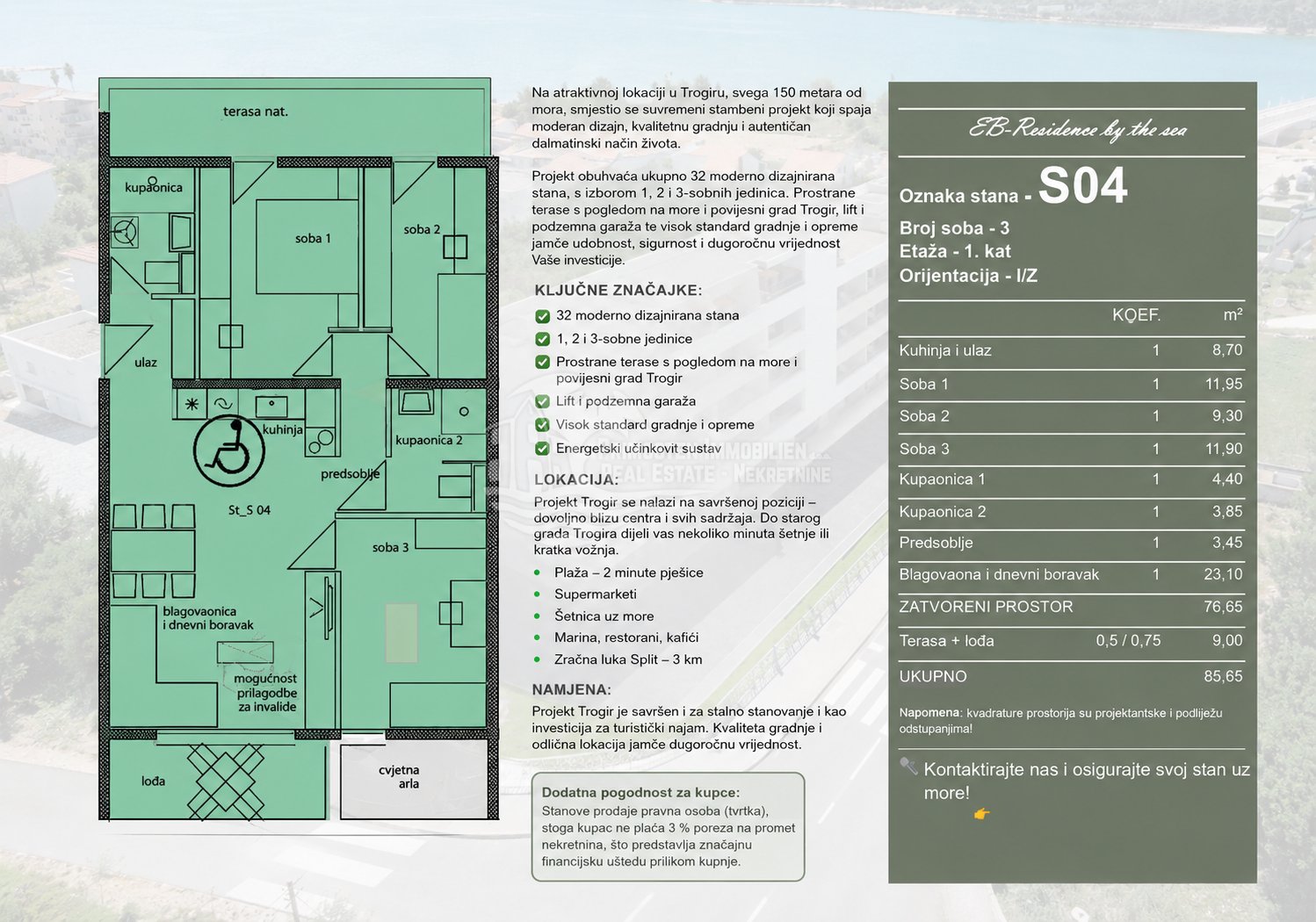 Apartment Zu verkaufen - Splitsko-dalmatinska Trogir