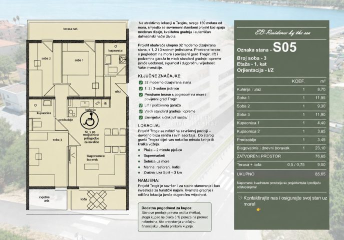 Apartment Zu verkaufen - Splitsko-dalmatinska Trogir - foto 3/16