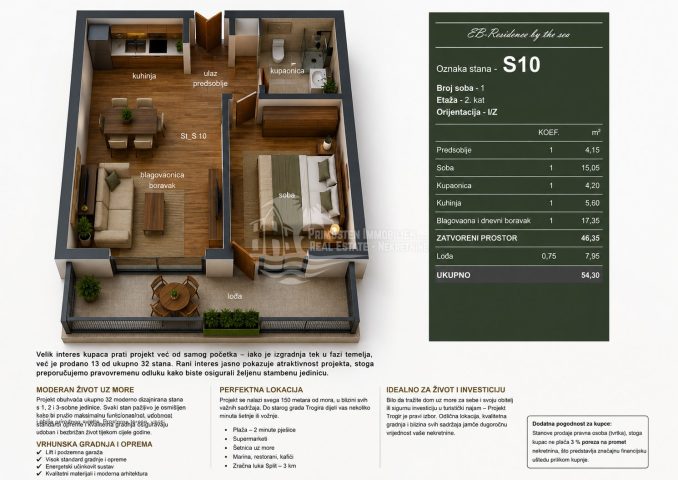 Apartment Zu verkaufen - Splitsko-dalmatinska Trogir - foto 2/19