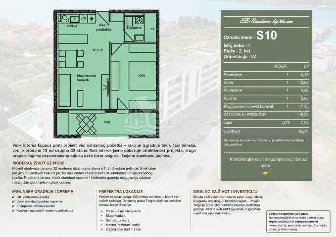 Apartment Zu verkaufen - Splitsko-dalmatinska Trogir - foto 3/19