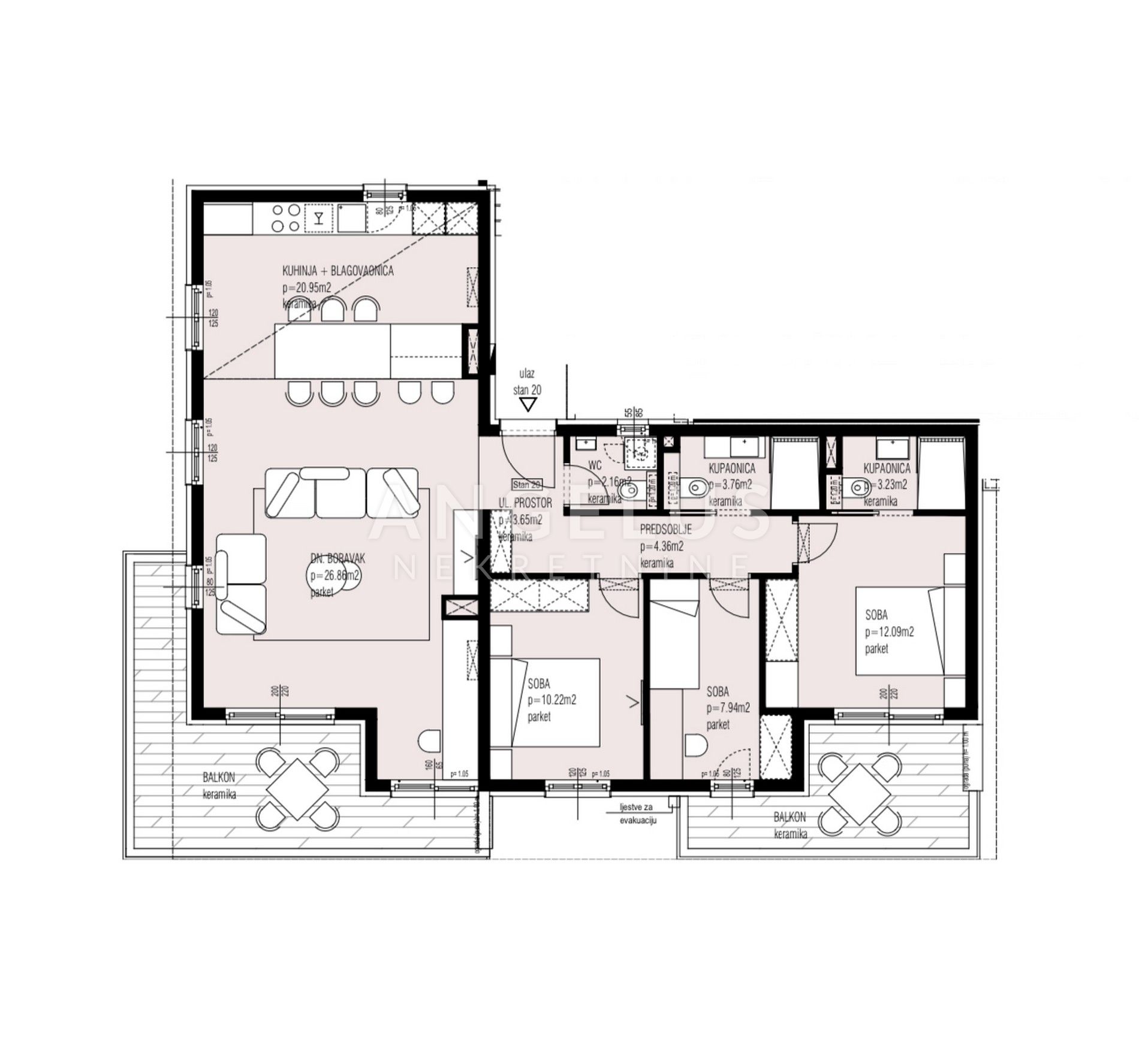 Appartement À vendre -  Seget Donji