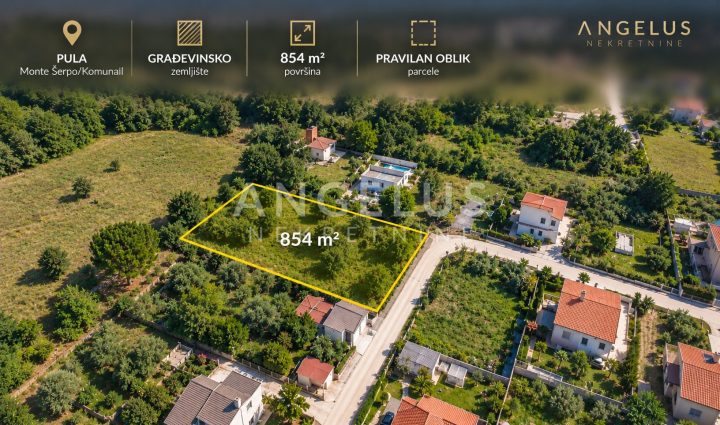 Parcela na predaj 854 m² – Pula