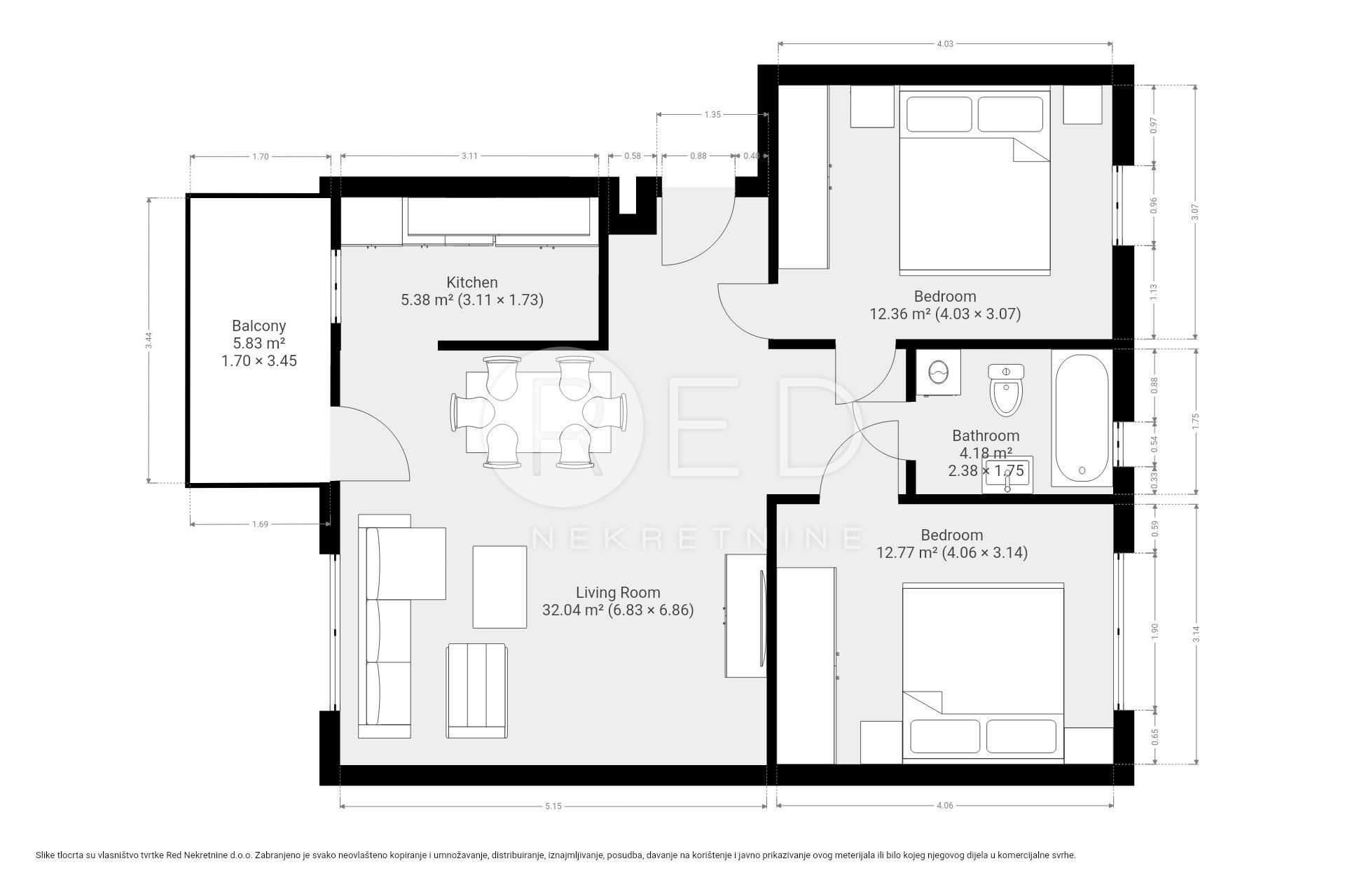 Appartement À vendre - Grad Zagreb Novi Zagreb - Zapad