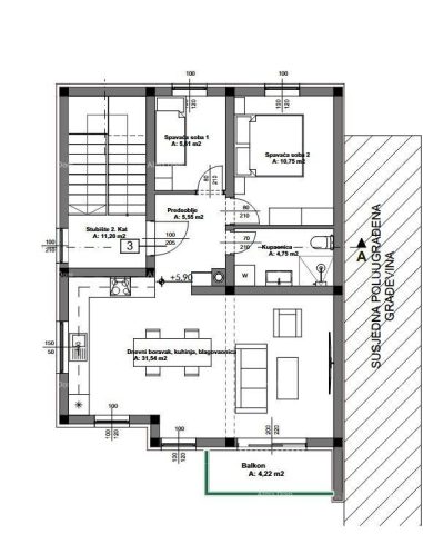 Flat for sale 62 m² – Loborika