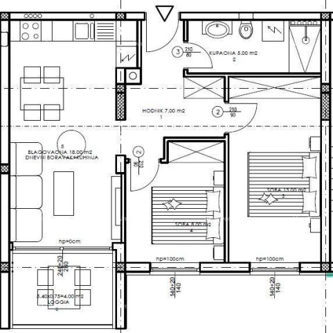 Apartmán na prodej 55 m² – Veli Vrh