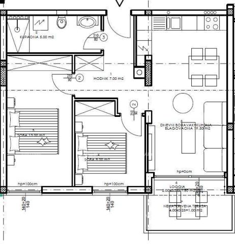 Apartment zu verkaufen 55 m² – Veli Vrh