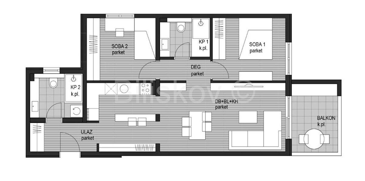 Apartmán Na prodej - PRIMORSKO-GORANSKA  KOSTRENA 