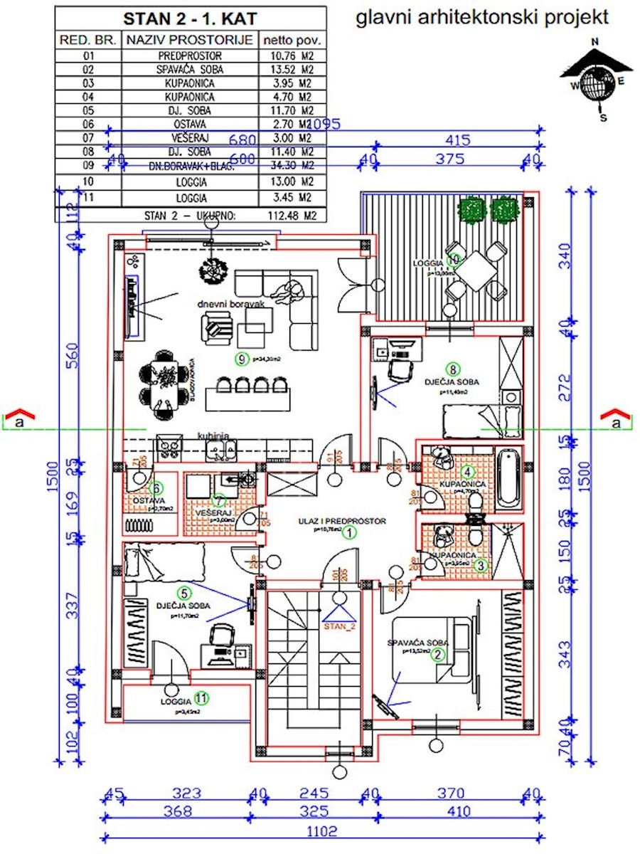 Appartement À vendre - OSJEČKO-BARANJSKA  OSIJEK 