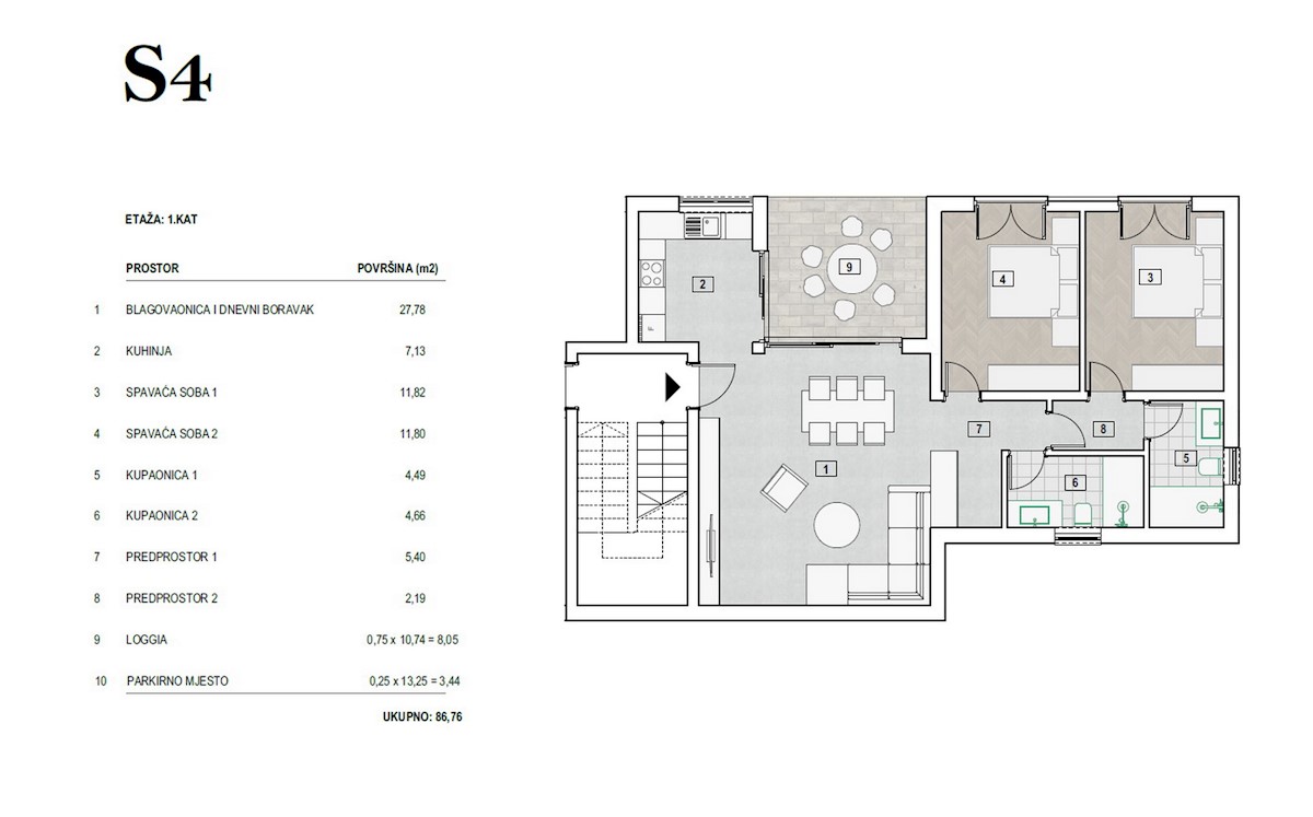 Apartmán Na prodej - ŠIBENSKO-KNINSKA  PRIMOŠTEN 