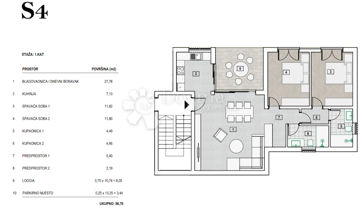 Flat For sale - ŠIBENSKO-KNINSKA PRIMOŠTEN