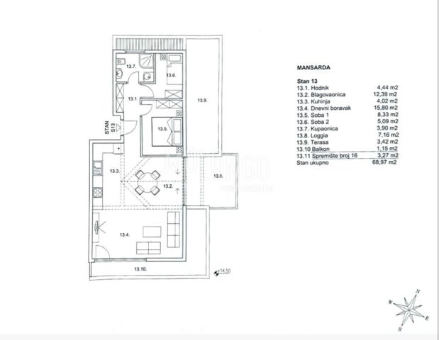 Apartmán na predaj 66 m² – Zamet