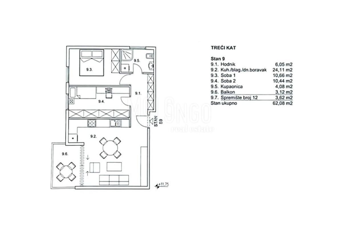 Flat For sale ZAMET