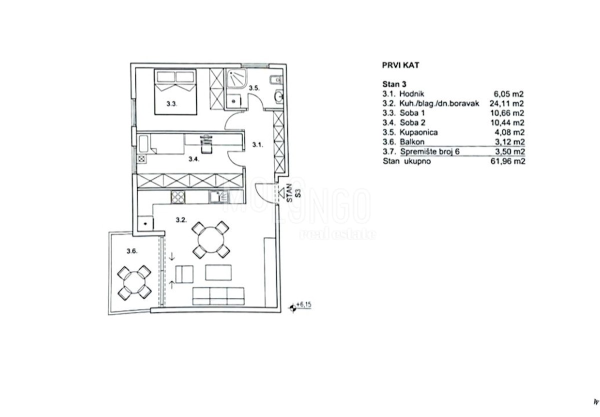 Flat For sale ZAMET