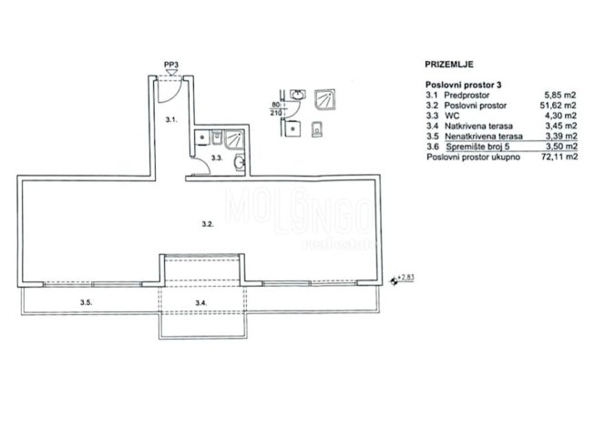 Komerčné na predaj 68 m² – Zamet