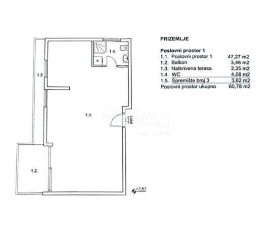 Lokal użytkowy na sprzedaż 58 m² – Zamet