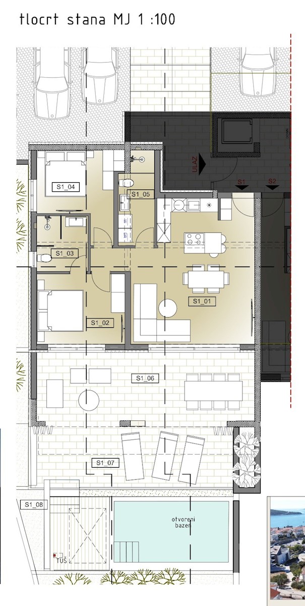 Appartement À vendre - ŠIBENSKO-KNINSKA PRIMOŠTEN