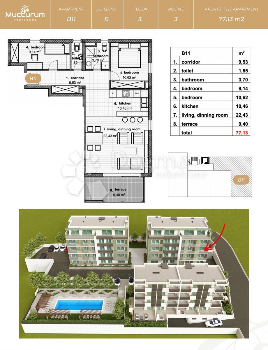 Apartma Na predaj - SPLITSKO-DALMATINSKA MAKARSKA